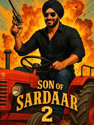 Movie posters of Son of Sardaar 2 and The Fantastic Four side by side, with OTT logos like Netflix, Amazon Prime, Disney+ Hotstar in the background.